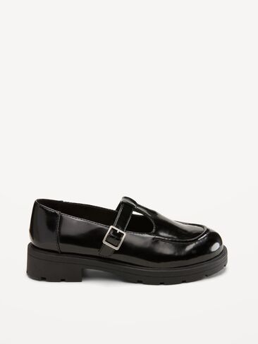 Old Navy Shiny Faux-Leather Mary Jane Shoes for Girls - Black Jack in Kuwait