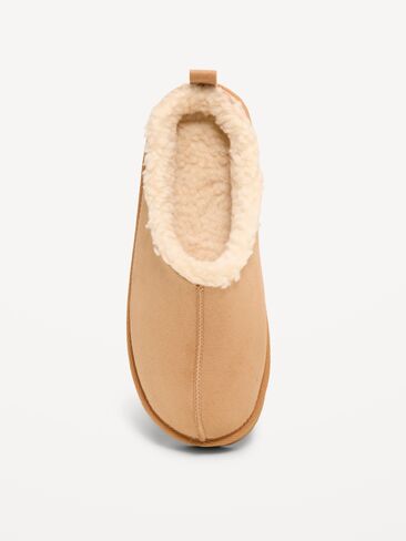Old Navy Faux-Suede Platform Mule Slippers for Girls - Tan in Kuwait