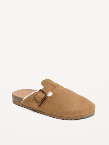 Old Navy Faux-Suede Clogs for Girls - Neutral in Kuwait