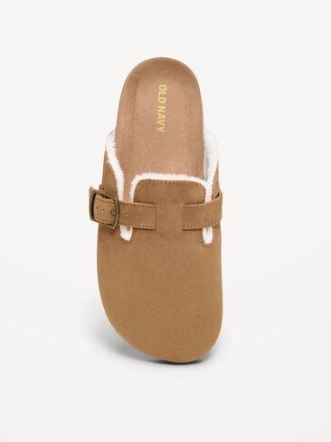 Old Navy Faux-Suede Clogs for Girls - Neutral in Kuwait