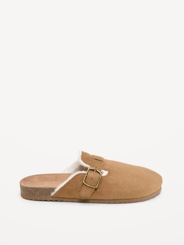 Old Navy Faux-Suede Clogs for Girls - Neutral in Kuwait