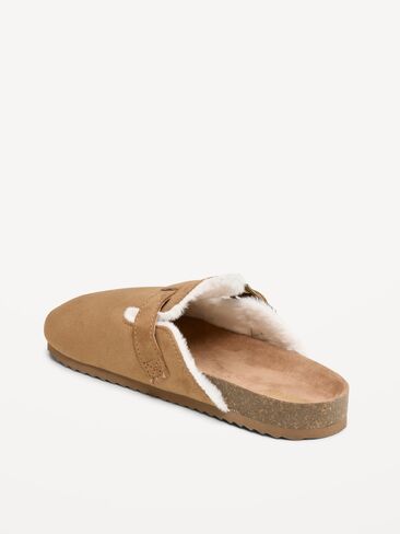 Old Navy Faux-Suede Clogs for Girls - Neutral in Kuwait