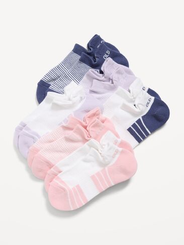 Old Navy Ankle Performance Socks 6-Pack for Girls - Multi Color in Kuwait