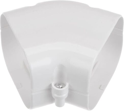 غطاء خط زخرفي PVC مقاس 4 بوصات من PATIKIL، ملحقات أجزاء أنابيب الكوع 45 درجة لمكيف الهواء ومضخة حرارة التيار المتردد المركزي، أبيض in Kuwait