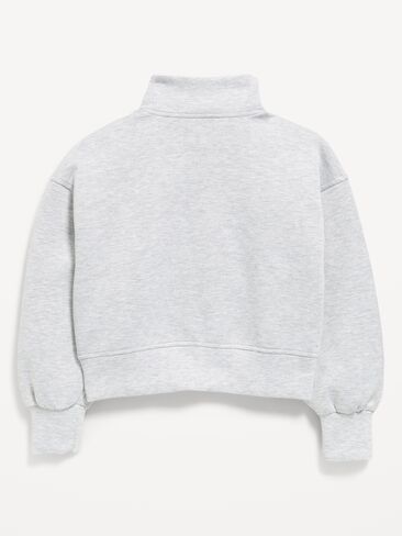 Old Navy Bounce Fleece Half-Zip Pullover Sweatshirt for Girls - Heather Gray in Kuwait