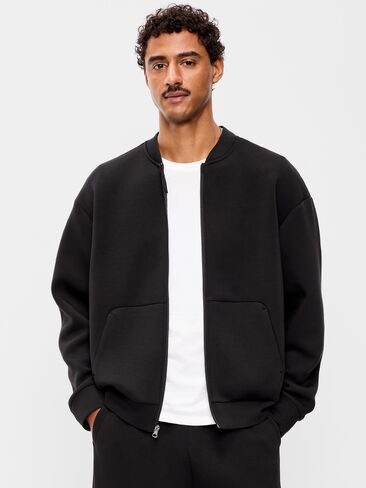 Old Navy Bounce Fleece Oversized Bomber Jacket - Black Jack in Kuwait