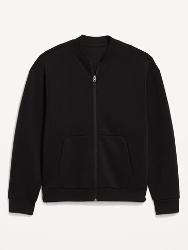 Old Navy Bounce Fleece Oversized Bomber Jacket - Black Jack in Kuwait