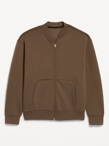 Old Navy Bounce Fleece Oversized Bomber Jacket - Saddle Brown in Kuwait