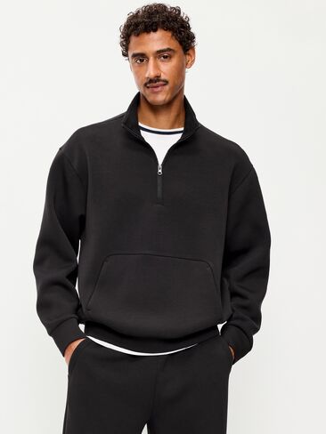 Old Navy Bounce Fleece Oversized Half-Zip Pullover Sweatshirt - Black Jack in Saudi Arabia