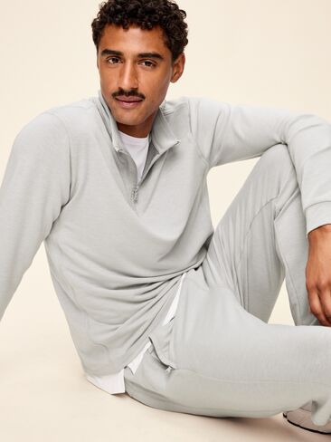 Old Navy Recharge Knit Quarter-Zip Pullover - Light Gray Heather in Kuwait