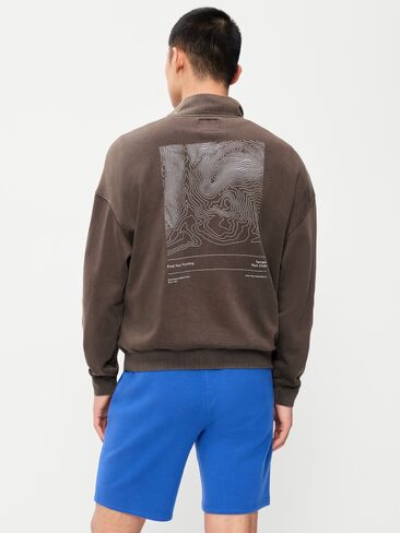 Old Navy Lived-In Pro Quarter Zip - Glacial Stone in Kuwait