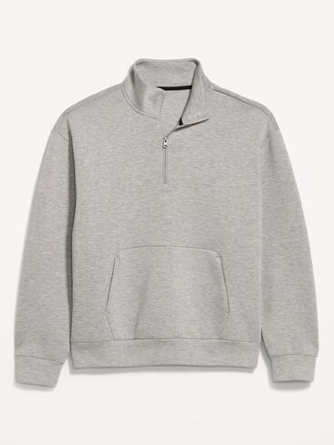 Old Navy Bounce Fleece Oversized Half-Zip Pullover - Heather Gray in Kuwait