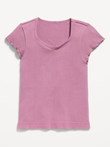 Old Navy Fitted Seamless Ribbed  Performance Top for Girls - Rosewash in Kuwait