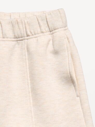 Old Navy High-Waisted Bounce Fleece Wide-Leg Sweatpants for Girls - Light Oatmeal in Kuwait