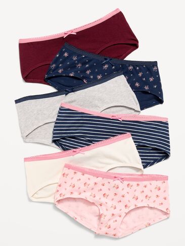 Old Navy Hipster Underwear 6-Pack for Girls - Multifloral in Kuwait