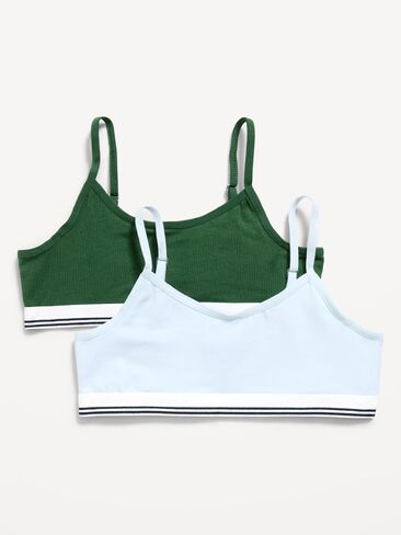 Old Navy Cami Bra 2-Pack for Girls - Blue/Green in Kuwait