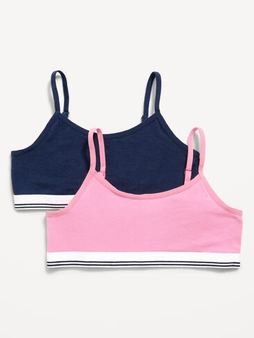 Old Navy Cami Bra 2-Pack for Girls - Pink/Dark Blue in Kuwait