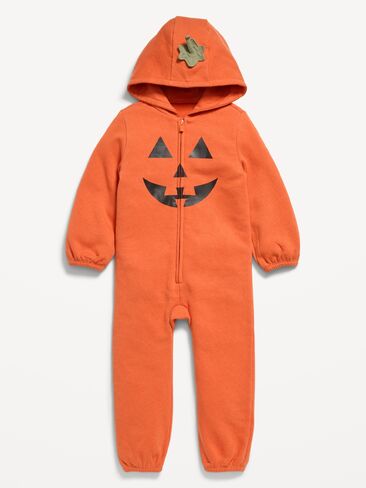 Old Navy Hooded Critter Unisex Fleece One-Piece for Toddler - Pumpkin in Kuwait