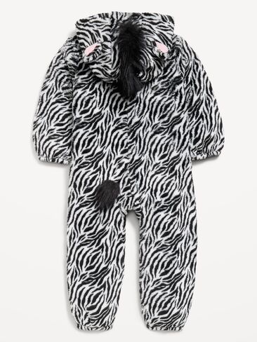 Old Navy Hooded Critter Unisex Sherpa One-Piece for Toddler - Zebra in Kuwait