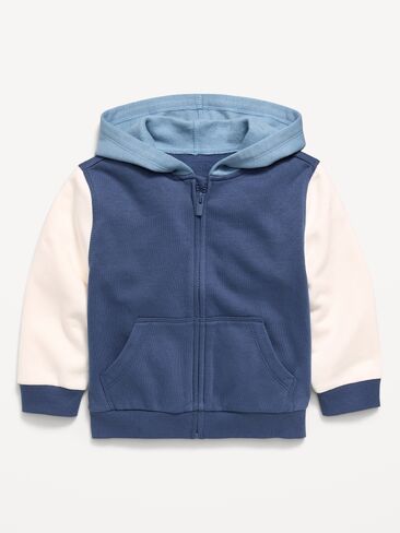 Old Navy Oversized Full-Zip Hoodie for Toddler Boys - Pacific Blue in Kuwait