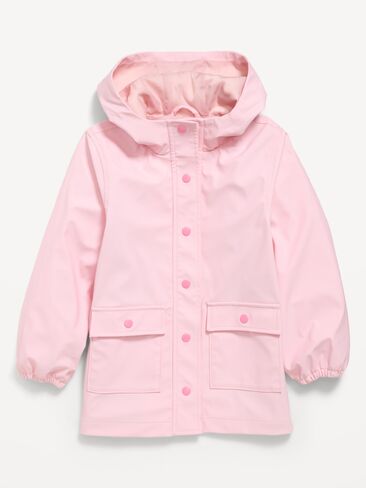 Old Navy Water-Resistant Oversized Hooded Jacket for Girls - Wild Pink Cheetah in Kuwait