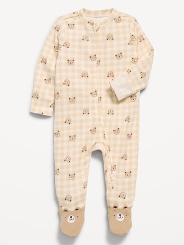 Old Navy 2-Way-Zip Sleep & Play Footed One-Piece for Baby - Bears in Kuwait