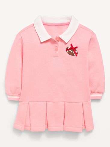 Old Navy Long-Sleeve Collared Fleece Dress for Baby - Be Mine in Kuwait