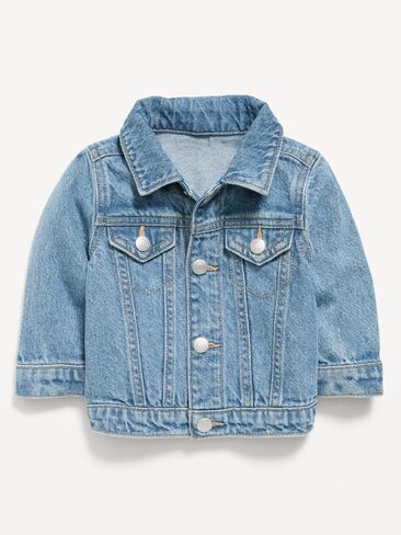 Old Navy Unisex Trucker Jean Jacket for Baby - Light Wash in Kuwait