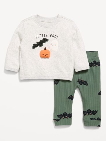 Old Navy Long-Sleeve Graphic Sweatshirt and Pants Set for Baby - Bat in Kuwait