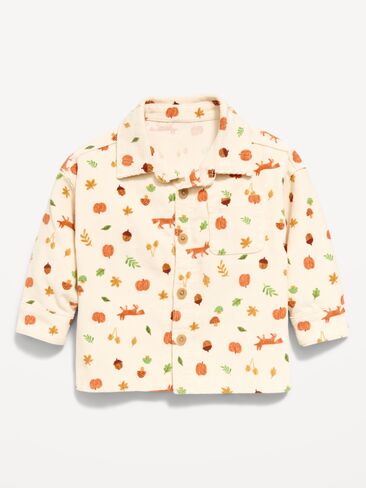 Old Navy Printed Long-Sleeve Corduroy Shirt for Baby - Fox in Kuwait