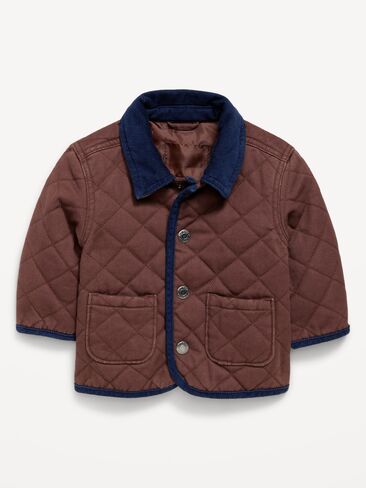 Old Navy Quilted Twill Barn Coat for Baby - Peppercorn in Kuwait