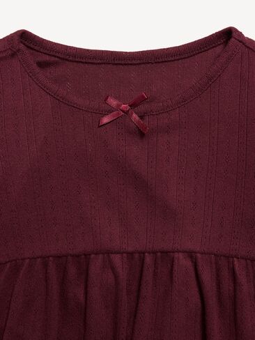 Old Navy Long-Sleeve Pointelle-Knit Top and Pants Set for Baby - Cherry Red in Kuwait