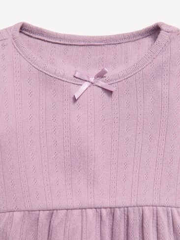 Old Navy Long-Sleeve Pointelle-Knit Top and Pants Set for Baby - Lilac Dusk in Kuwait