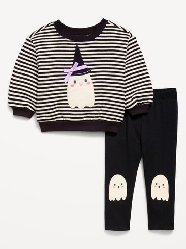 Old Navy Graphic Sweatshirt and Leggings Set for Baby - Ghost in Kuwait
