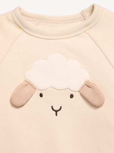 Old Navy Printed Long-Sleeve Fleece One-Piece for Baby - Lamb in Kuwait