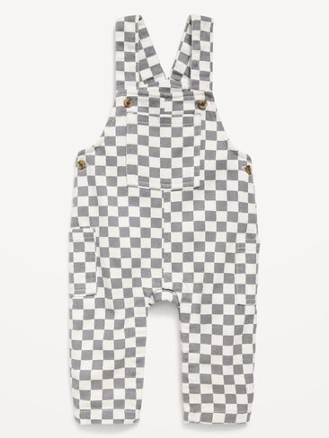 Old Navy Twill Overalls for Baby - Gray Check in Kuwait
