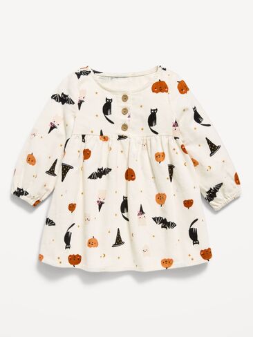 Old Navy Printed Long-Sleeve Corduroy Dress for Baby - Halloween Cuties in Kuwait