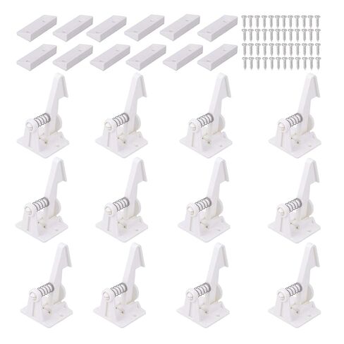 Vmaisi 12 Pack Cabinet Locks Child Safety Latches - Easy Install No-Drill | Baby Proofing with Strong Adhesive hold, Easy Installation with Cradle, Protects curious toddlers in Saudi Arabia
