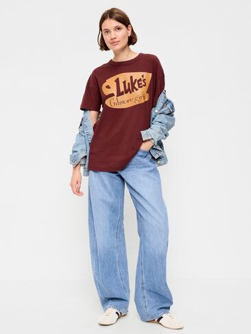 Old Navy Gilmore Girls™ Oversized Tunic T-Shirt - Red Lacquer in Kuwait