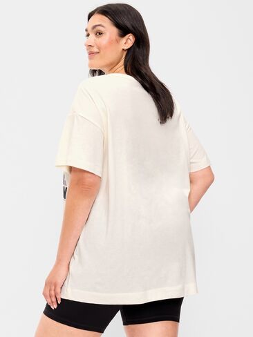 Old Navy Oversized Graphic Tunic T-Shirt - Sea Salt in Kuwait