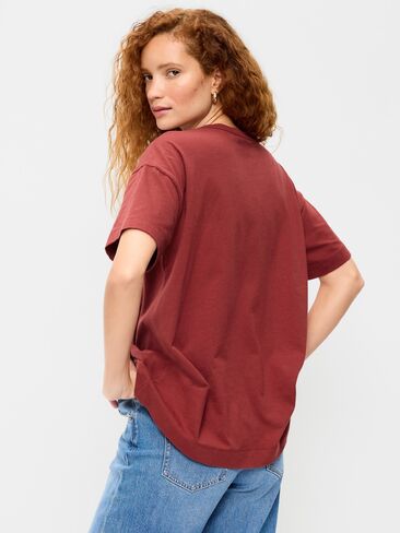 Old Navy Dolly Parton™ Oversized Tunic T-Shirt - Goji Berry in Kuwait