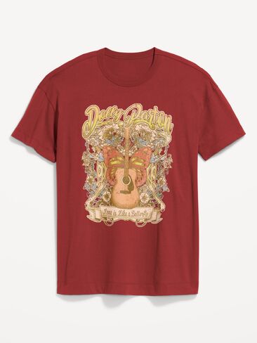 Old Navy Dolly Parton™ Oversized Tunic T-Shirt - Goji Berry in Kuwait