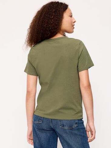 Old Navy EveryWear Crew-Neck Graphic T-Shirt - Dill Caper in Kuwait