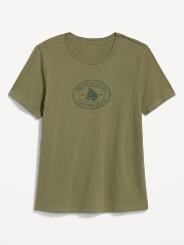 Old Navy EveryWear Crew-Neck Graphic T-Shirt - Dill Caper in Kuwait