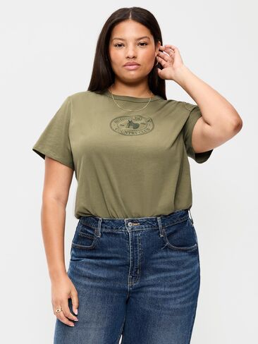 Old Navy EveryWear Crew-Neck Graphic T-Shirt - Dill Caper in Kuwait