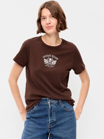 Old Navy EveryWear Crew-Neck Graphic T-Shirt - Earthen in Kuwait