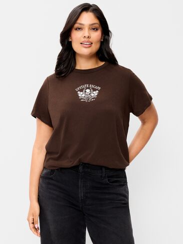 Old Navy EveryWear Crew-Neck Graphic T-Shirt - Earthen in Kuwait