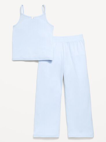 Old Navy Ribbed Pajama Cami and Pants Set for Girls - Powder Blue in Kuwait
