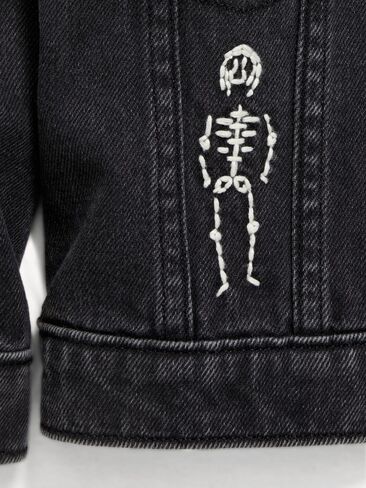 Old Navy Oversized Unisex Trucker Jean Jacket for Toddler - Washed Black in Kuwait