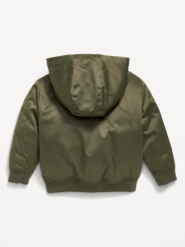 Old Navy Water-Resistant Oversized Satin Bomber Jacket for Toddler Boys - Alpine Tundra in Kuwait
